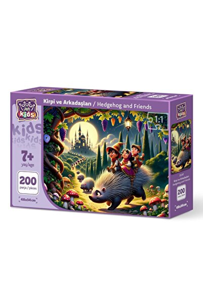 Art Puzzle Art Çocuk Kirpi Ve Arkadaşları 200 Parça Puzzle