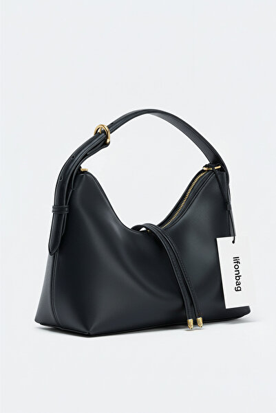 Lifonbag Kadın Mini Boy Top Detaylı Uzun Çapraz Askılı El & Omuz Çantası (20x...