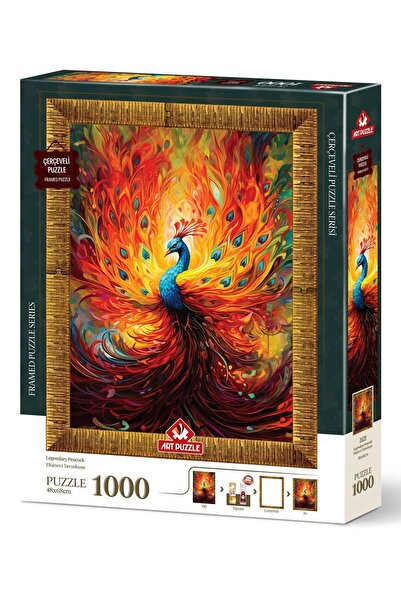Art Puzzle Efsanevi Tavuskuşu 1000 Parça Çerçeveli Puzzle