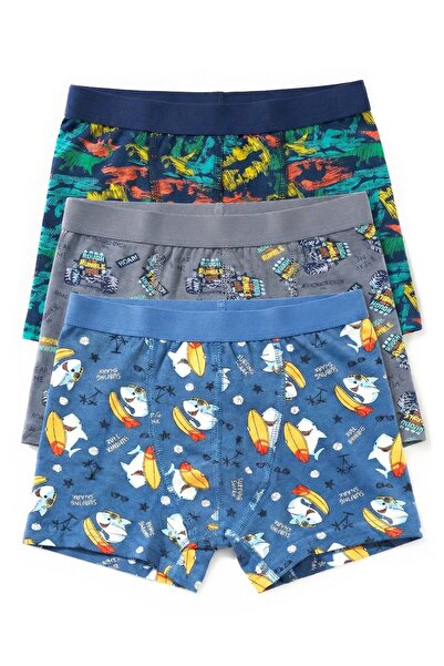 Öts Момчешки боксерки, 3 броя в пакет, с принт (96% памук - 4% еластан)