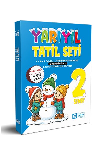 Giriş Yayınları EDİTÖR 2.Sınıf Yarıyıl Tatil Seti ( 8 Fasikül) + Karne Kılıfı...