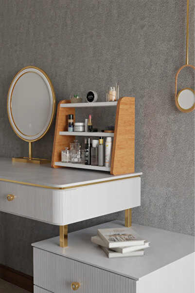 alpaevmobilya رف منظم للمكياج مكون من 3 طبقات - حامل لتنظيم مستحضرات التجميل ...