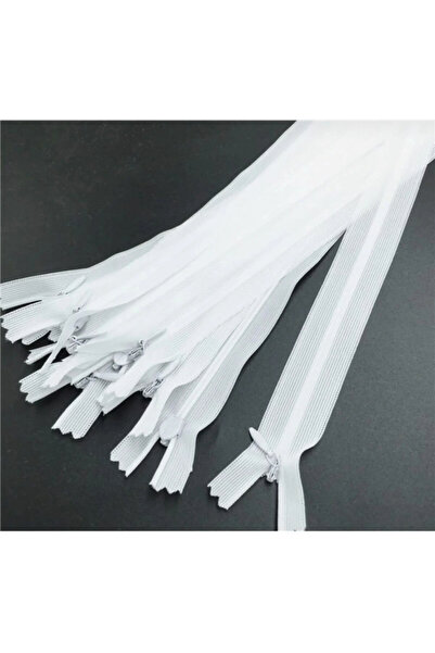 EB PLASTİK سحاب أسنان مخفي - أبيض 35 سم - 5 قطع