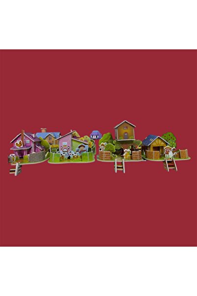 VAYMOO TOYS çocuklaar için maket ev 3D yapboz zeka geliştirici eğitici (rastg...