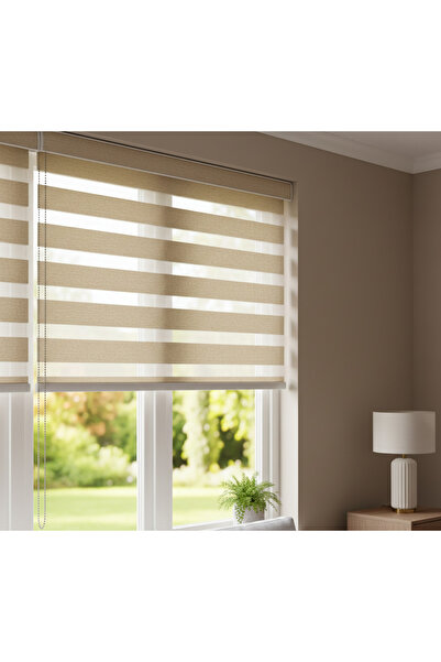 destello by tk Bej Zebra Stor Perde | Işık Geçirgen Ayarlı | Şık ve Modern Ta...