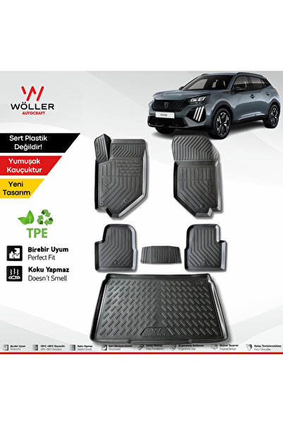 wöller Peugeot 2008 Paspas Bagaj Havuzu Set 2019 2026 Arası Uyumlu 3d Ultrafl...