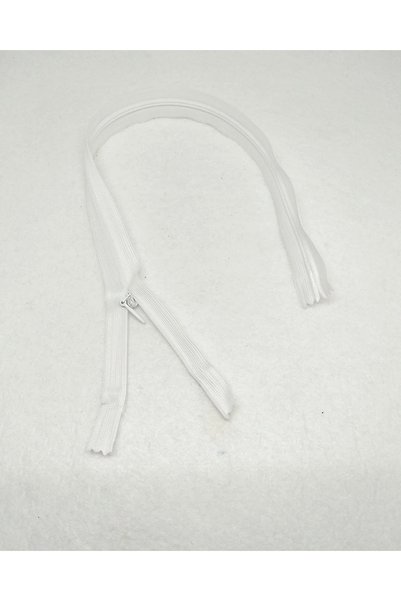 Adnanlar 35 cm hidden zipper for evening dress - white