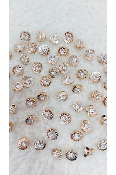 BİGÜMEX 12 ملم 20 قطعة زر حجري معدني - (1413)