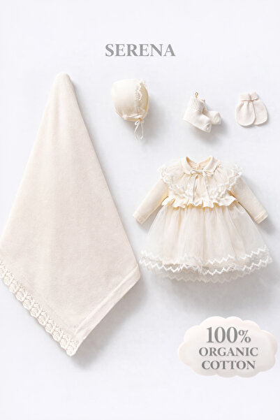 Naka Concept طقم خروج من المستشفى للفتيات الرضع من SERENA مكون من 5 قطع، طقم ...