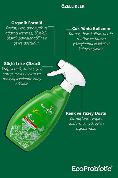 EcoProbiotic Leke Çıkarıcı Sprey 500 ml | Organik, Çok Yönlü
