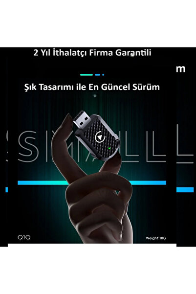 Schulzz Araç Içi 2in1 Android ve Apple Cihazlar Için Kablosuz Android Auto ve...