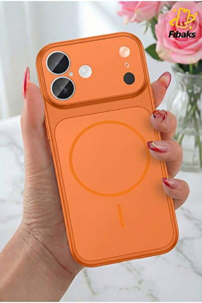 Fibaks iPhone 16 Uyumlu Kılıf 17 Pro Max Çevirici MagSafe Kamera Lens Korumal...