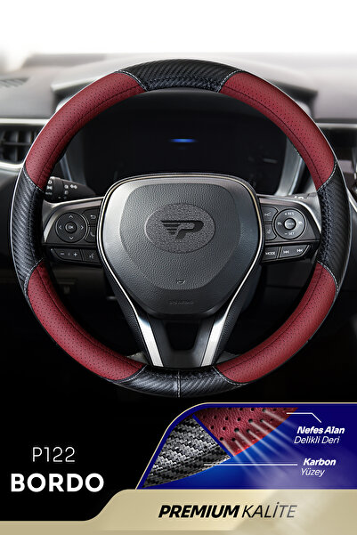 Panda Kılıf PANDA OTO DİREKSİYON KILIFI - DELİKLİ DERİ / KARBON YÜZEY