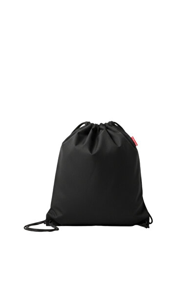 Baghashtag Baskısız Büzgülü Siyah Sırt Bez Çanta