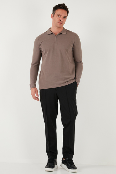 Buratti Pamuklu Slim Fit Yarım Fermuarlı Polo Yaka Sweat Erkek SWEAT 5903010