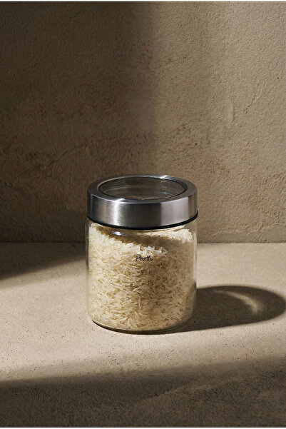 Perotti كاسيتو برطمان زجاجي بوروسيليكات 550 مل مع غطاء ستانلس ستيل 10x10 سم