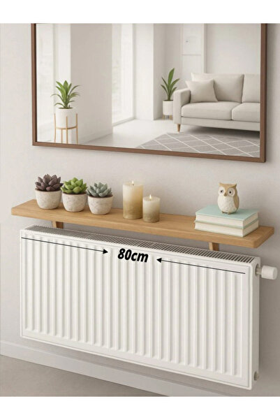 Zümra Ahşap Çam Rengi Petek Üstü Raf 80 cm