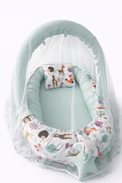 Jaju Baby Babynest Sevimli Orman Cibinlik Tüllü - Oyuncak Askılı Lüx Tasarım ...