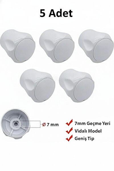 YAPI KALİTE Radyatör Vanası Başlığı 5 Adet 7mm Vidalı ve Kapaklı Petek Vanası...