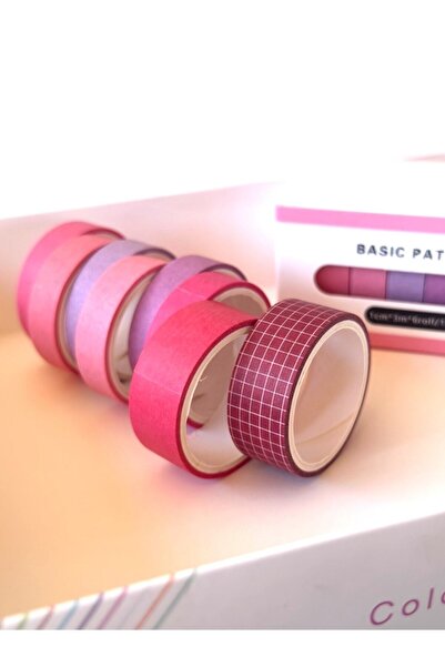 Padme studio 8'li Washi Dekoratif Kağıt Bant - Pinky Pie