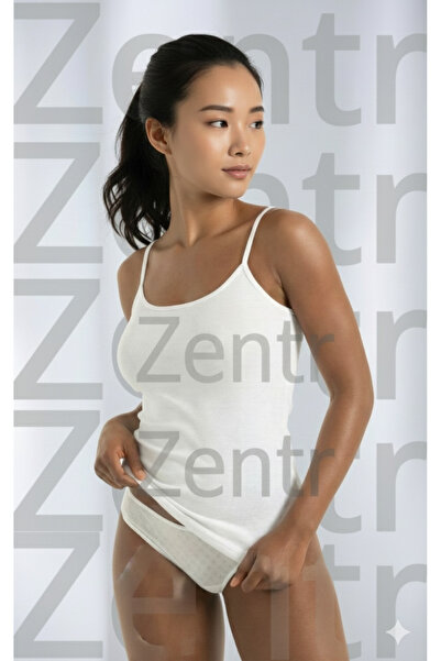 Bambu Kadın Beyaz Bamboo İp Askılı Basic Atlet 700