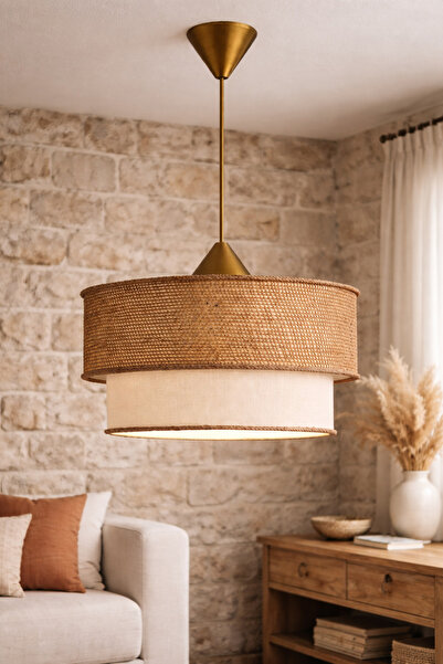 Eslight Redro Hasır Tekli Sarkıt Avize Eh02