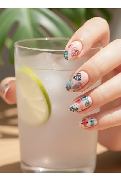 Sibelon 3D Kabartmalı Nail Art Sticker Kendinden Yapışkanlı Tırnak Dövmesi Ta...