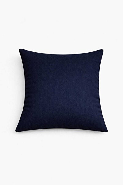 PerdeYap1980 غطاء وسادة مخملي ذو ملمس مخملي بلون أزرق داكن (قطعة واحدة)