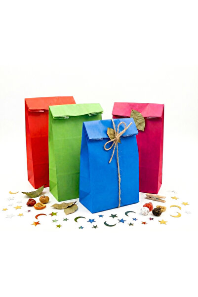 repro design 15x29x8 Cm Renkli Kese Kağıdı 12 Adet, Hediyelik Poşet, Karışık ...