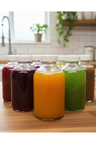 Juniberry 10 Adet Boş Cam Şişe Çok Amaçlı Ginger Shot Şişesi Kına Nikah Süs K...