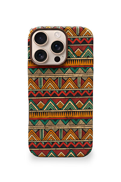 Velvoria iPhone 16 Pro Max Natural Mushroom Textured Case Ethnic Tribal
