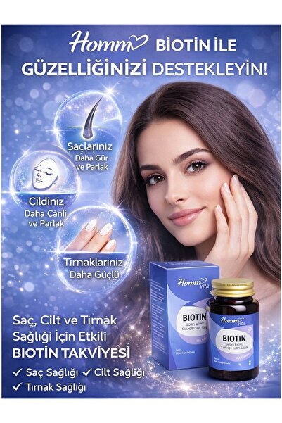 HOMM VİTA BİOTİN İÇEREN TAKVİYE EDİCİ GIDA 30 KAPSÜL