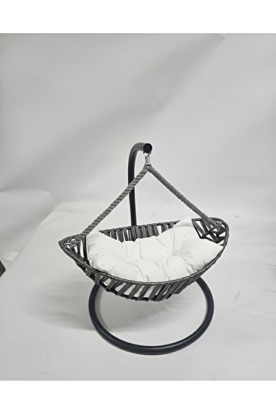 CASA NESTİ Premium Metal Ayaklı Makrome Kedi Hamak Yatağı Yuvası kafesi salın...