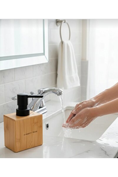 kamptek kamp teknolojisi Ahşap Atolyesinden Natural Gerçek Bambu Sıvı Sabunlu...