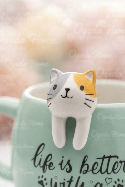 Kosova Kedi Figürlü Mug Kupa 420 ml – Yazılı Seramik Kupa – Sevimli Cat Mug –...