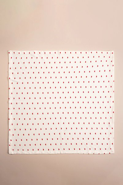 Mai Perla Heart Blanket (90 X 90) Soft Organic Cotton Blanket