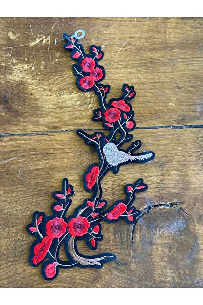 Gönülden Tasarım 23x13 cm peglačko lepljivo aplikacija u obliku grane i cveta...