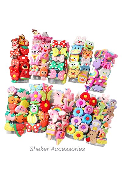 SHEKER HOME Kız Çocuk ve Kız Bebek Karışık Lastik Toka Seti 15 Adet Renkli Sa...