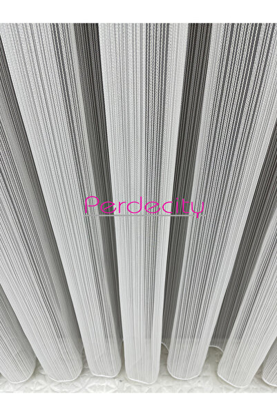 PERDECITY Çizgili Ağır Gramajlı Narin Tül Perde 300 X 260 1x3 Sık Pile 30x28 ölçü numune kumaştır