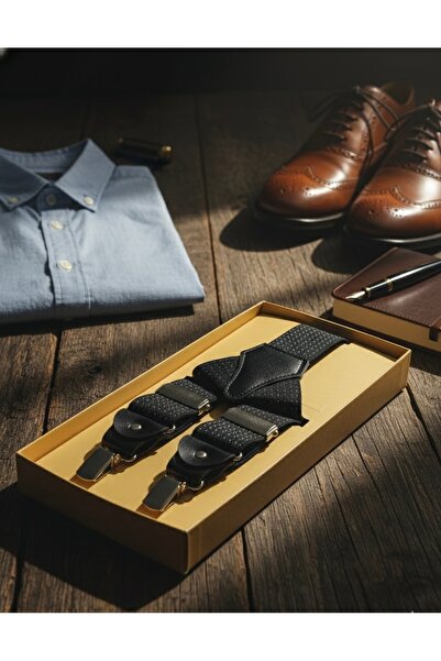 Gutiero Чорно-білі шкіряні підвіски для штанів