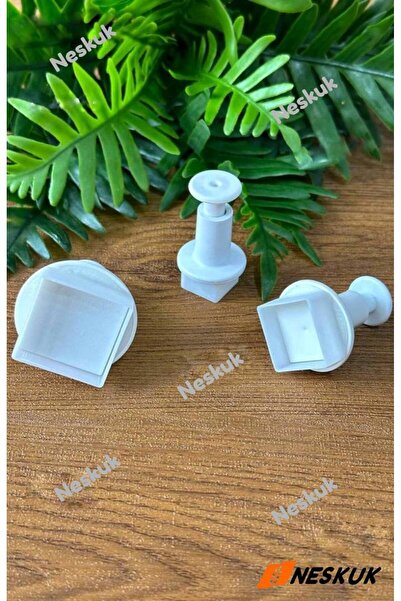 Neskuk 3 قطع قاطعة مربعة / قالب كوكي / قالب فندان