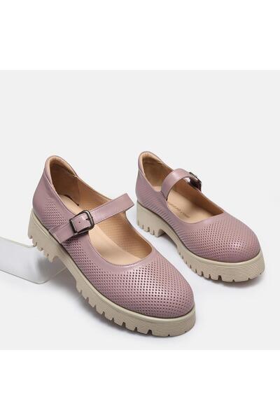 37Numara حذاء نسائي من الجلد الطبيعي - مقاس كبير، موديل 41-44، أرجواني