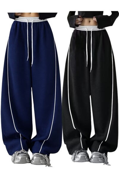 Karatopak Σετ 2 τεμαχίων Φόρμα Harajuku με λεπτομέρεια με φερμουάρ, Oversize,...