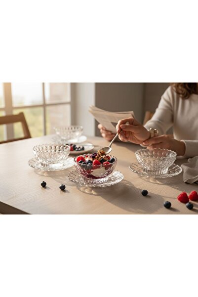 star glass Vienna 12-Piece Crystal Snack Bowl Black