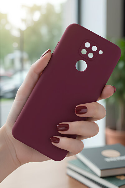 Hatreds Xiaomi Redmi Note 9 İçin Uyumlu İçi Kadife Sıvı Silikon Kılıf