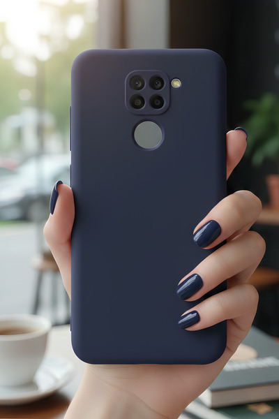 Hatreds Xiaomi Redmi Note 9 İçin Uyumlu İçi Kadife Sıvı Silikon Kılıf
