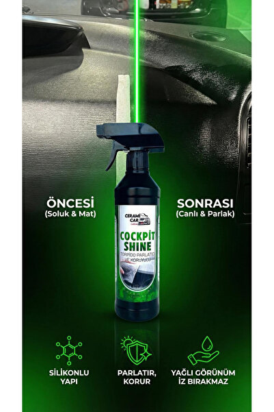 Ceramicar Custom Torpido Parlatıcı ve Koruyucu Süt (Yüksek Parlaklık) - Cockp...