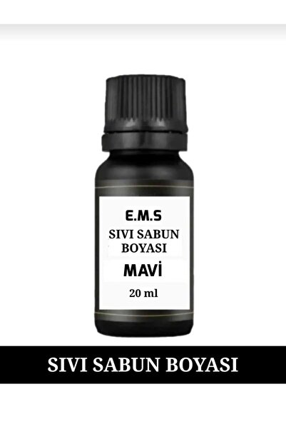 E.M.S AVM MAVİ SIVI SABUN BOYASI SABUN BAZI BOYASI 20 ML 1.KALİTE.
