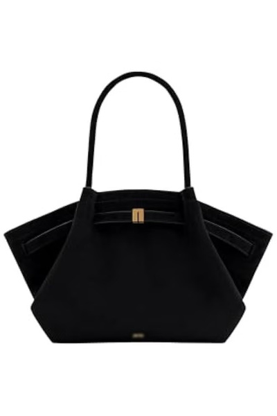 Noorksa حقيبة كتف صغيرة من الجلد المدبوغ الصناعي للنساء - أسود