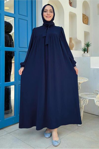 TRENDTESETTÜR KADIN LACİVERT BEBEKLİ ANNE ELBİSESİ T 6983